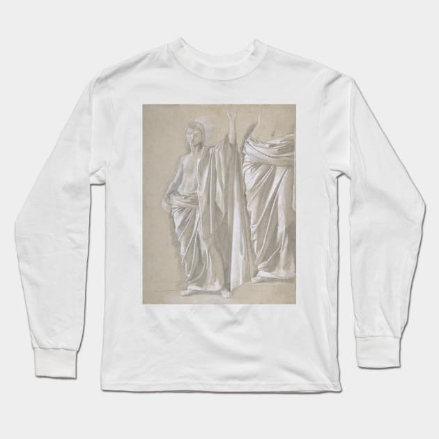 Study of a Draped Figure by Edgar Degas Long Sleeve T-Shirt by Classic Art Stall